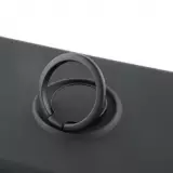Hülle iPhone 12 - Soft Touch mit Ring - Schwarz