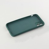 Coque iPhone 13 Pro - Soft Touch avec anneau - Vert foncé