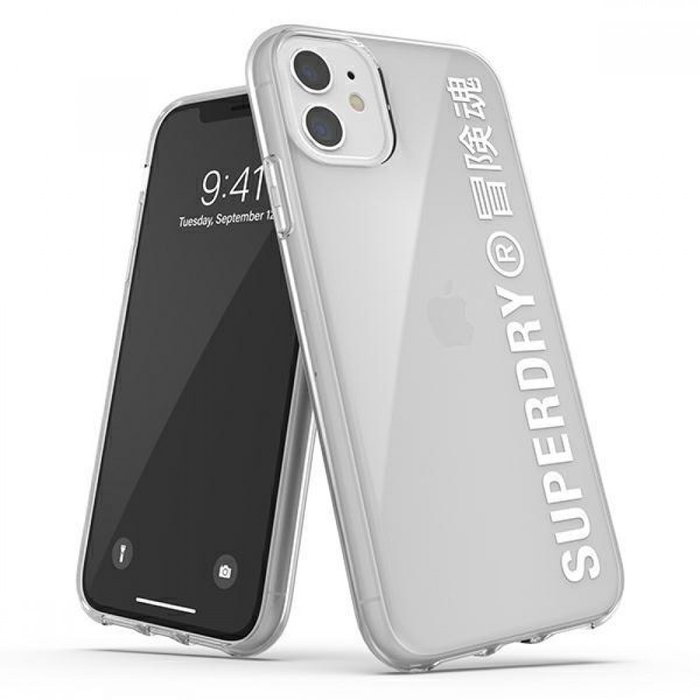 Coque iPhone 11 - Superdry Clear Case transparente avec logo imprimé