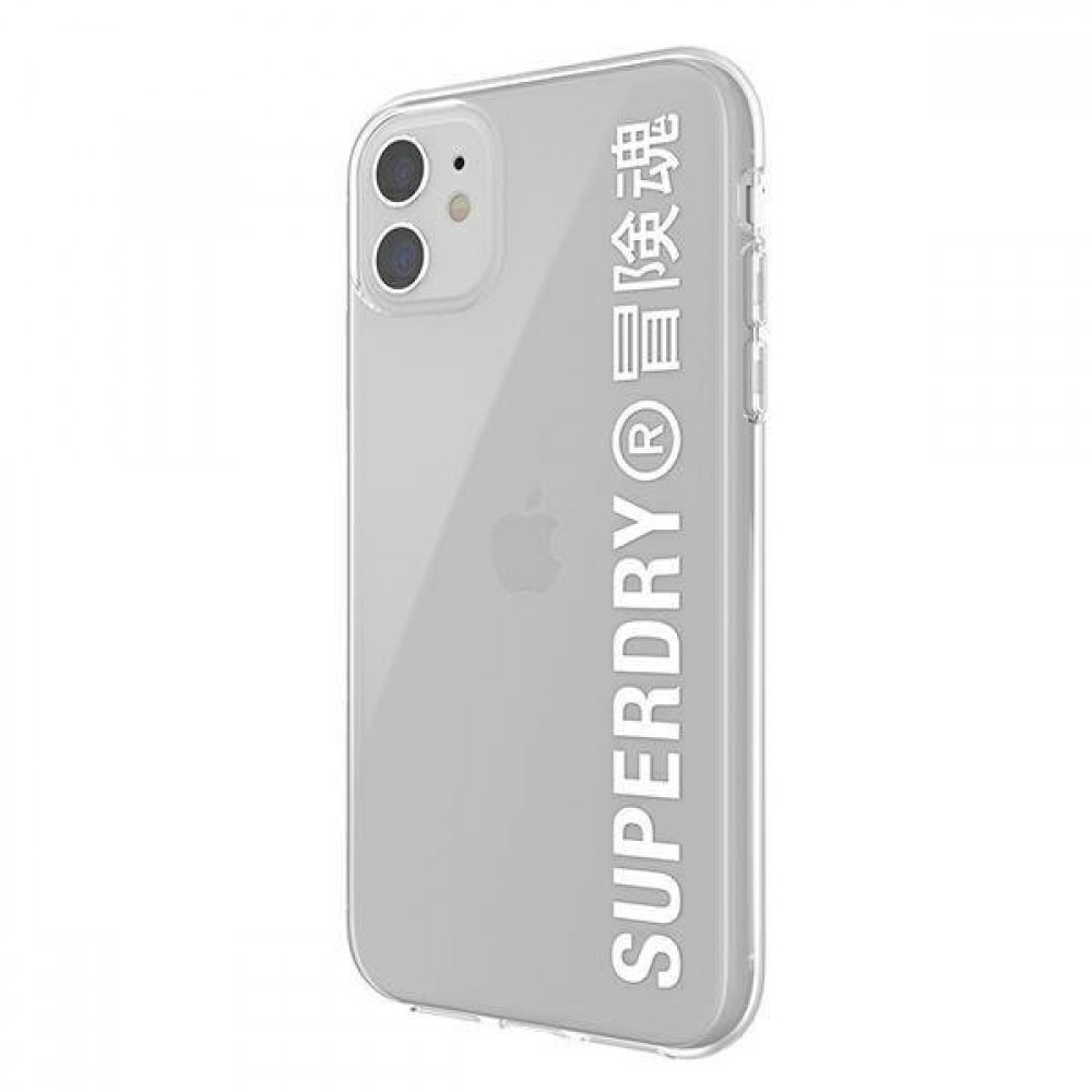 Coque iPhone 11 - Superdry Clear Case transparente avec logo imprimé
