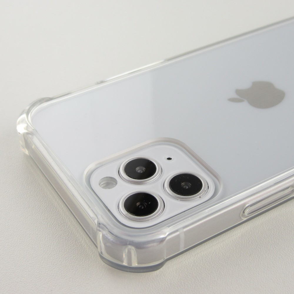 Coque iPhone 12 / 12 Pro - Bumper Glass Hybrid TPU silicone anti-choc - Transparent