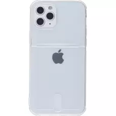 Hülle iPhone 12 / 12 Pro - Gummi Bumper Kartenhalter - Transparent