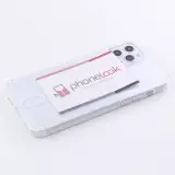 Hülle iPhone 12 / 12 Pro - Gummi Bumper Kartenhalter - Transparent