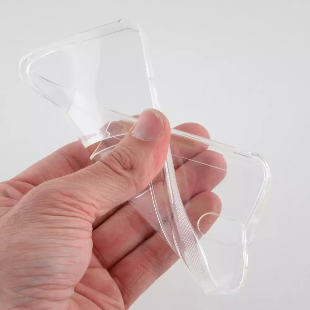 Hülle iPhone 12 / 12 Pro - Gummi Bumper Kartenhalter - Transparent