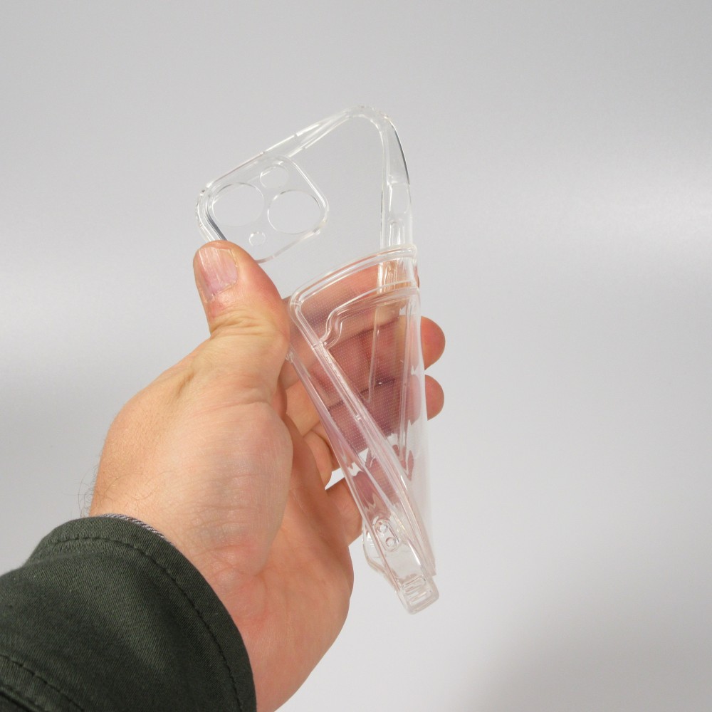Coque iPhone 12 - Gel Porte-carte - Transparent