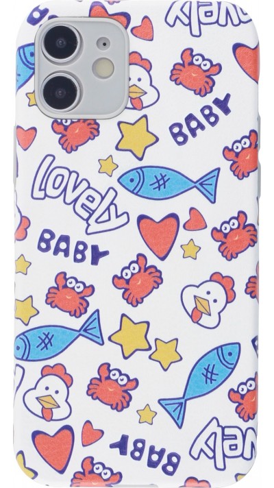 Coque iPhone 12 Pro Max - Silicone Lovely Baby - Blanc