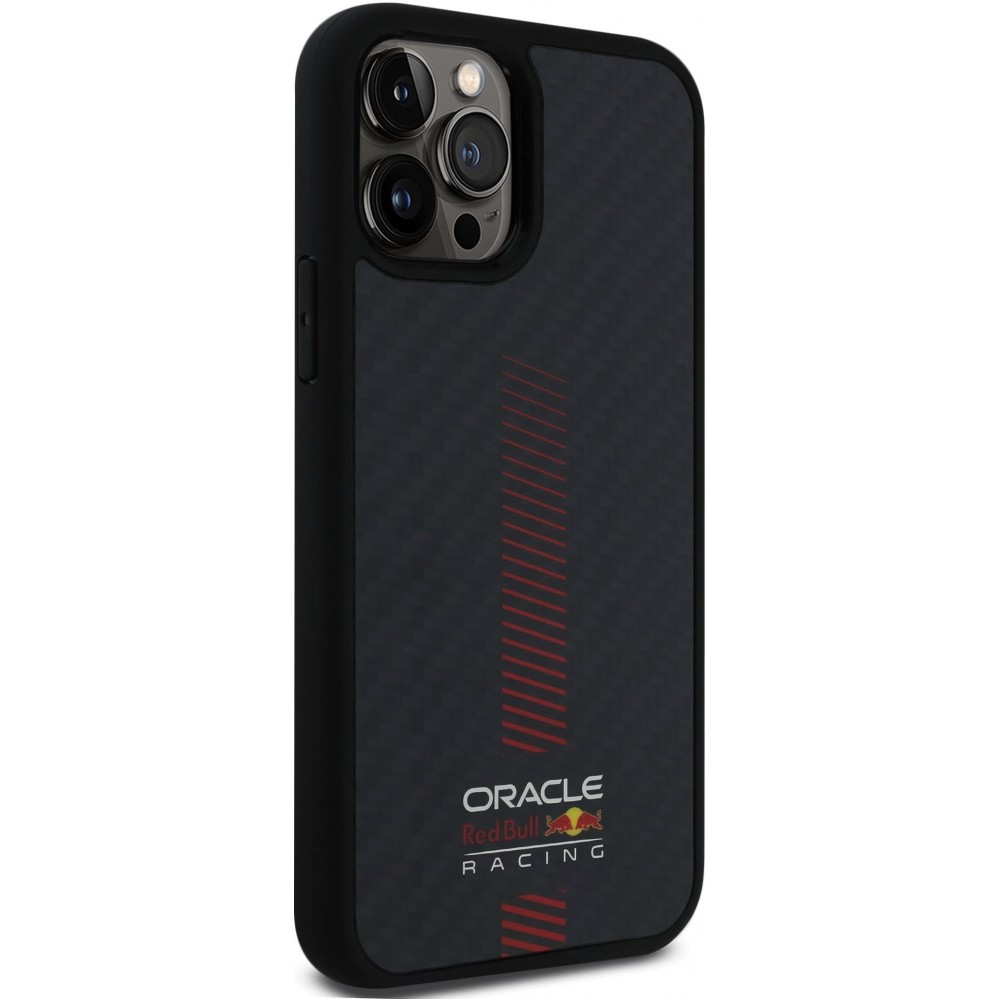 Coque iPhone 12 / 12 Pro - Red Bull Racing Carbon Powerbar MagSafe - Noir