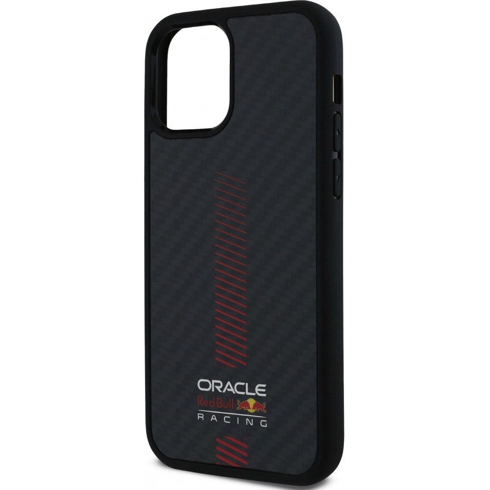 Coque iPhone 12 / 12 Pro - Red Bull Racing Carbon Powerbar MagSafe - Noir