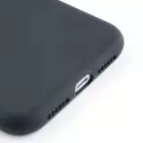 Hülle iPhone 12 - Silikon Mat Herz - Schwarz