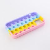Coque iPhone 12 Pro Max - Silicone jeu éclate bulles anti-stress arc-en-ciel