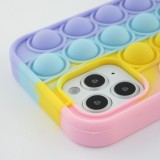 Coque iPhone 12 Pro Max - Silicone jeu éclate bulles anti-stress arc-en-ciel