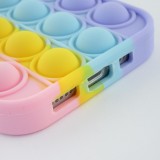 Coque iPhone 12 Pro Max - Silicone jeu éclate bulles anti-stress arc-en-ciel