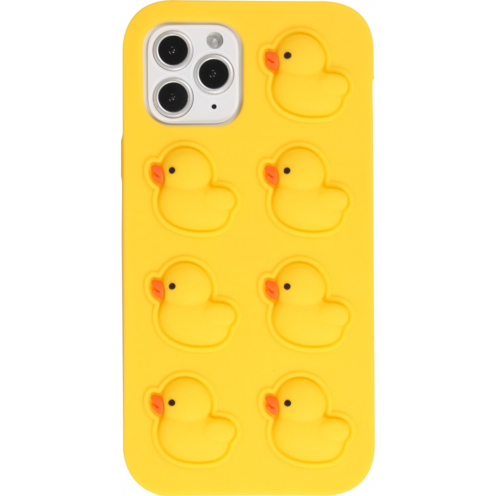 Coque iPhone 12 Pro Max - Silicone jeu éclate bulles anti-stress canards