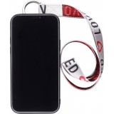 Coque iPhone 12 Pro Max - Wallet Poche avec cordon  - Blanc