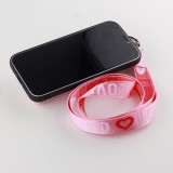 Coque iPhone 12 Pro Max - Wallet Poche avec cordon  - Rose