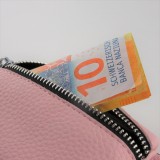 Coque iPhone 12 Pro Max - Wallet Poche avec cordon  - Rose