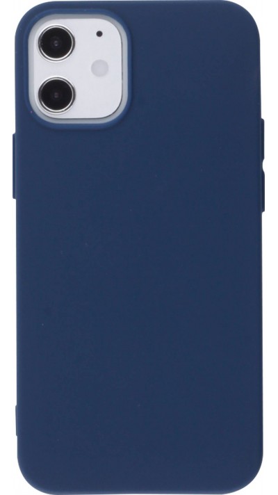 Coque iPhone 12 mini - Silicone Mat - Bleu foncé