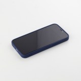 Hülle iPhone 12 / 12 Pro - Silikon Mat dunkelblau