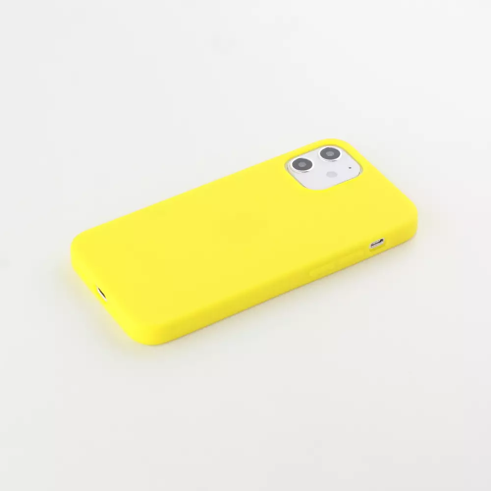 Hülle iPhone 12 / 12 Pro - Silikon Mat - Gelb