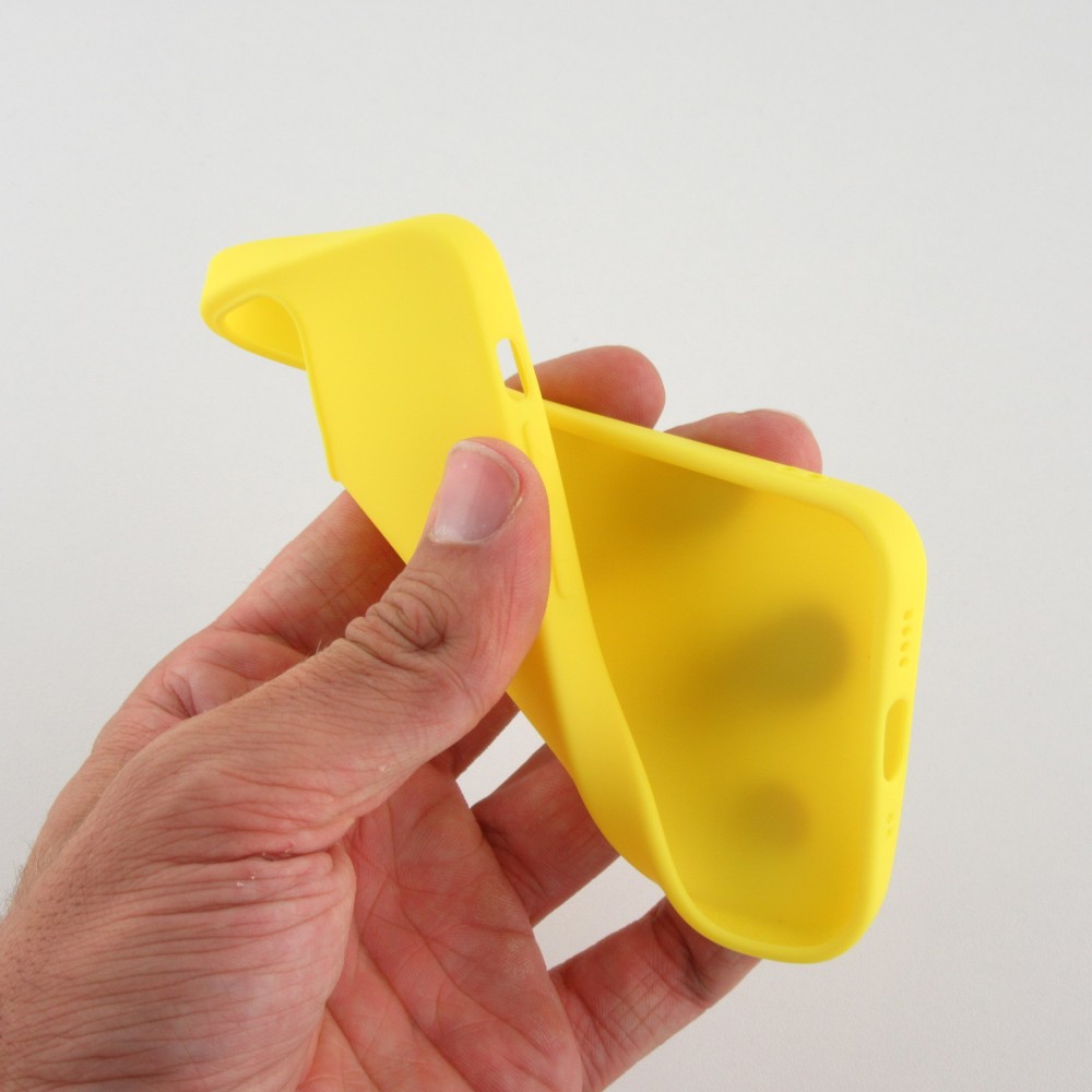 Coque iPhone 12 / 12 Pro - Silicone Mat jaune
