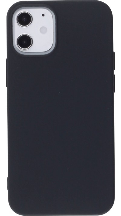 Coque iPhone 12 mini - Silicone Mat - Noir