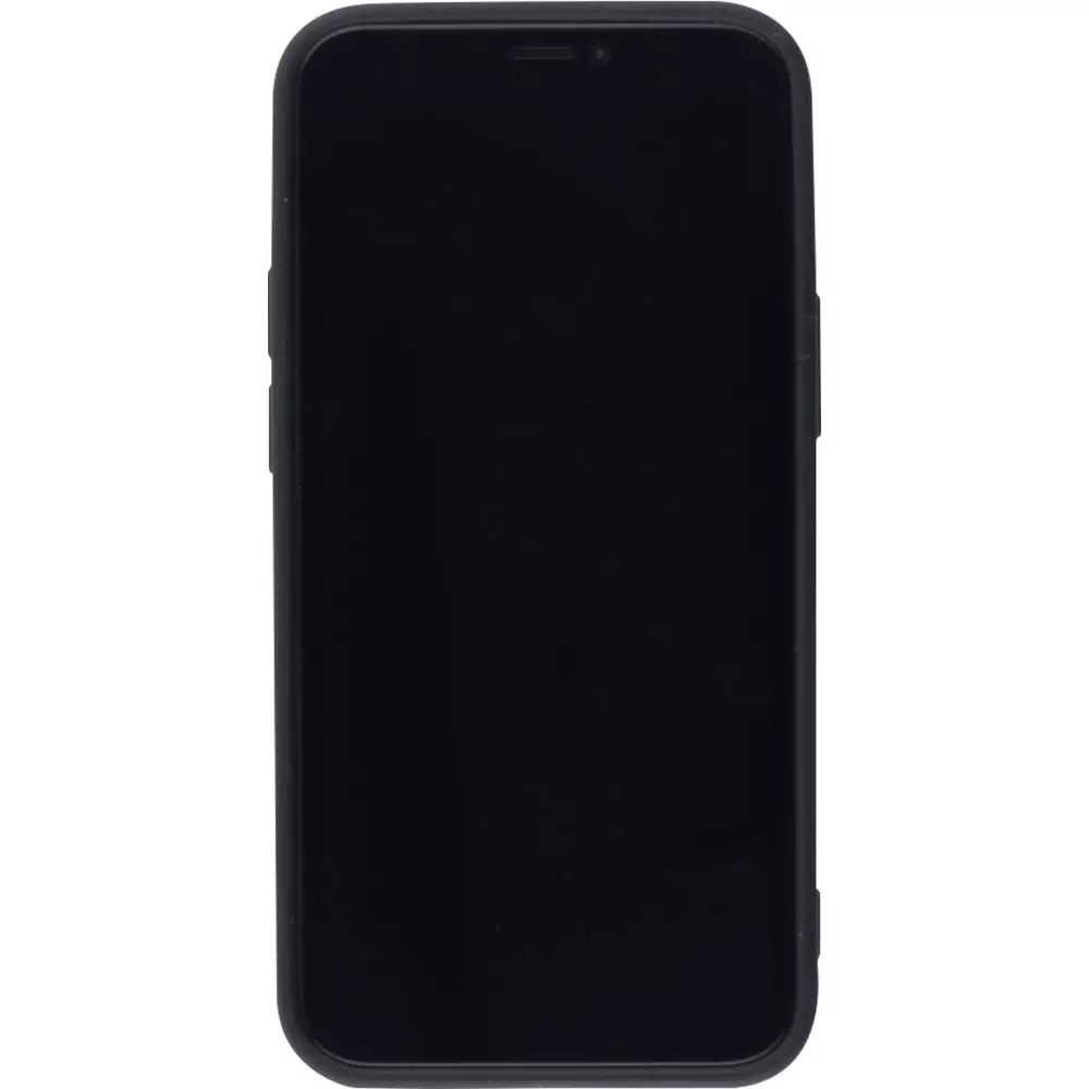 Hülle iPhone 12 / 12 Pro - Silkon Mat - Schwarz