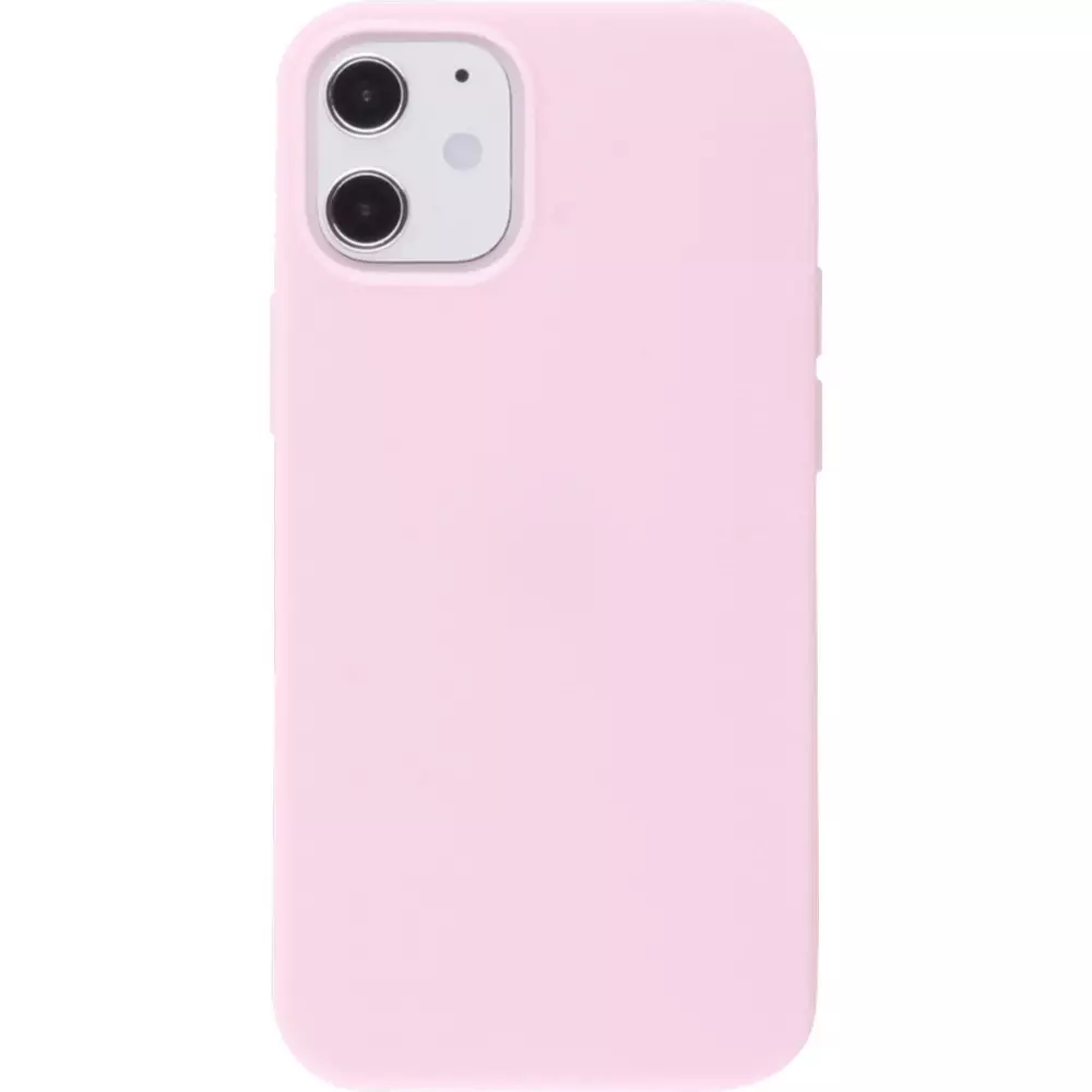 Hülle iPhone 12 / 12 Pro - Silkon Mat - Hellrosa