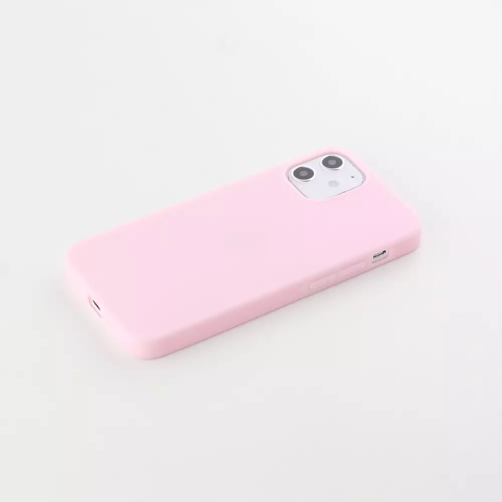 Hülle iPhone 12 / 12 Pro - Silkon Mat - Hellrosa