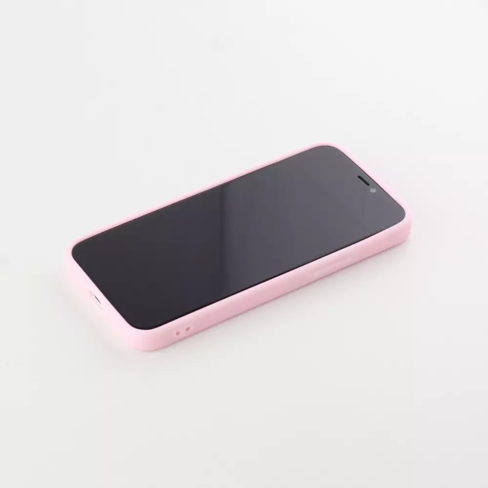 Hülle iPhone 12 / 12 Pro - Silkon Mat - Hellrosa