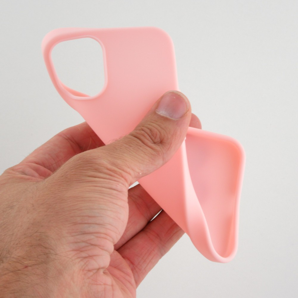 Hülle iPhone 12 / 12 Pro - Silkon Mat - Hellrosa