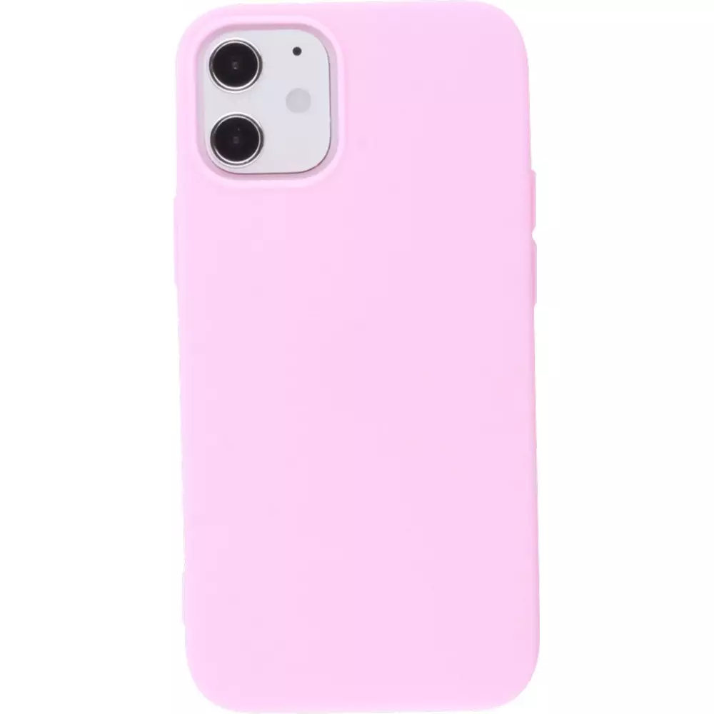 Hülle iPhone 12 / 12 Pro - Silikon Mat - Rosa