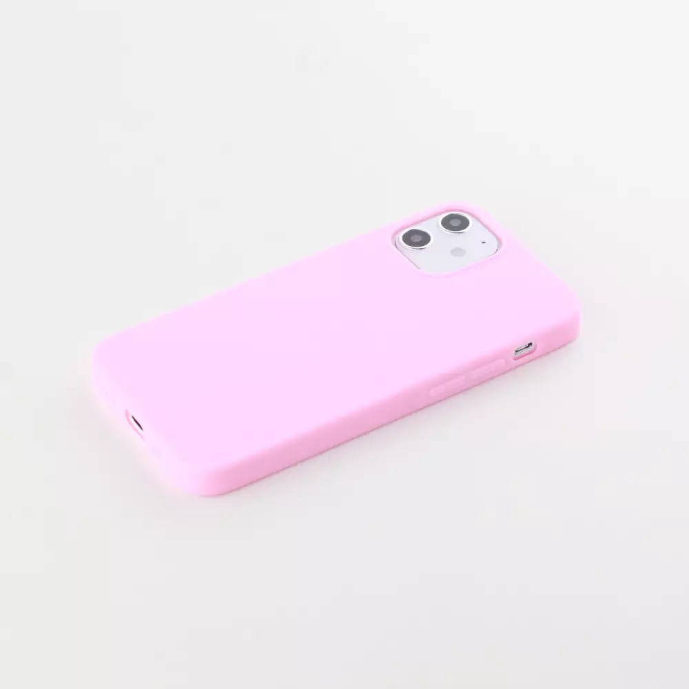 Hülle iPhone 12 / 12 Pro - Silikon Mat - Rosa