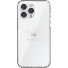 Coque iPhone 14 Pro - Adidas gel transparent rigide avec logo embossé - Transparent