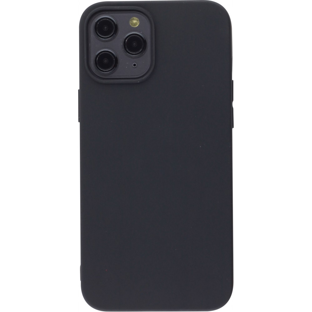 Coque iPhone 12 Pro Max - Silicone Mat - Noir