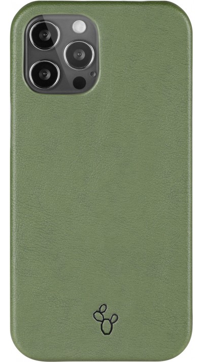 Coque iPhone 13 Pro Max - NOPAAL cuir de cactus vegan vert pampa