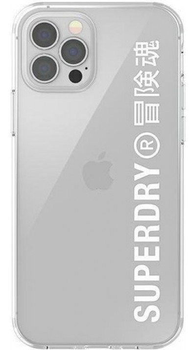 Coque iPhone 12 Pro Max - Superdry Clear Case transparente avec logo imprimé