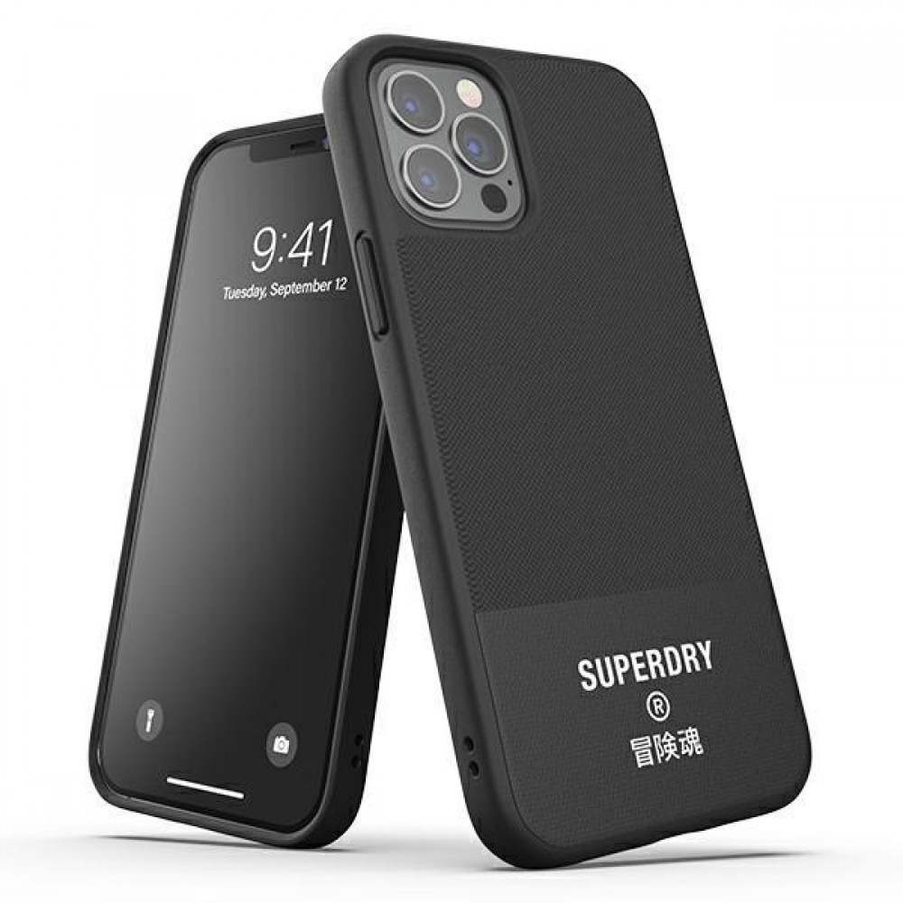 Coque iPhone 11 Pro Max - Superdry Moulded Canvas Hardcase - Noir