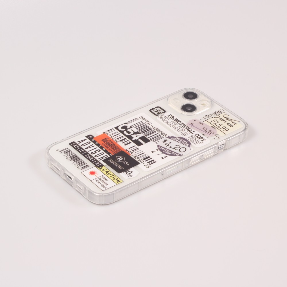 Coque iPhone 11 Pro - Autocollant Vintage Sticker étiquette de prix collage - Transparent