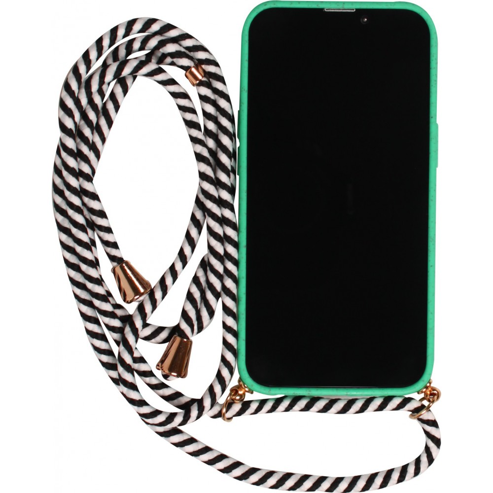Coque Samsung Galaxy S24+ - Bio Eco-Friendly nature avec cordon collier - Turquoise