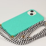Coque Samsung Galaxy S24+ - Bio Eco-Friendly nature avec cordon collier - Turquoise