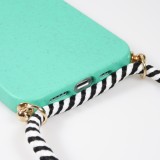 Coque Samsung Galaxy S24+ - Bio Eco-Friendly nature avec cordon collier - Turquoise
