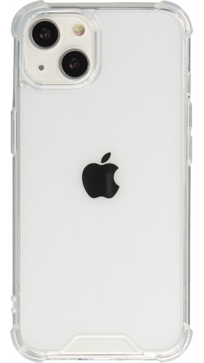 Coque iPhone 15 Plus - Bumper Glass Hybrid TPU silicone anti-choc - Transparent