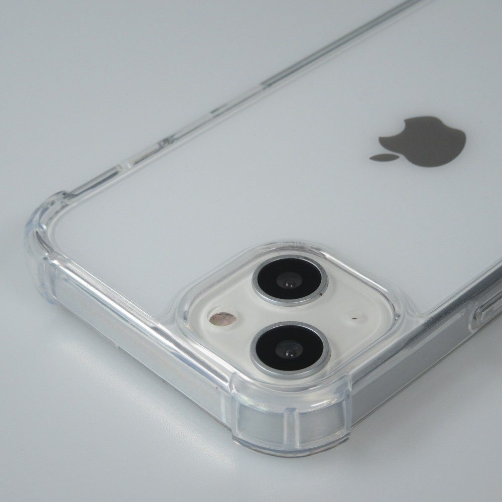 Coque iPhone 15 - Bumper Glass Hybrid TPU silicone anti-choc - Transparent