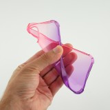 Coque iPhone 14 - Bumper Rainbow Silicone anti-choc avec bords protégés -  rose - Violet