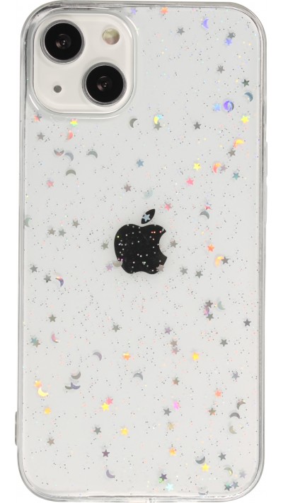 Coque iPhone 13 mini - Clear Bubble Stars - Transparent