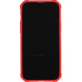 Coque iPhone 14 - Cover Military Élite avec dos en carbone semi-transparent - Rouge
