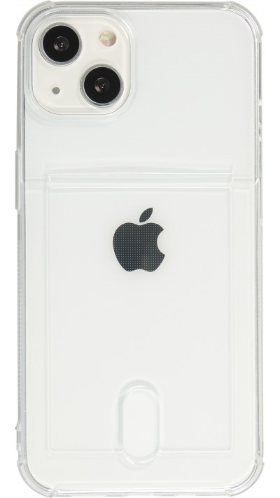 Coque iPhone 15 - Gel Bumper Porte-carte - Transparent