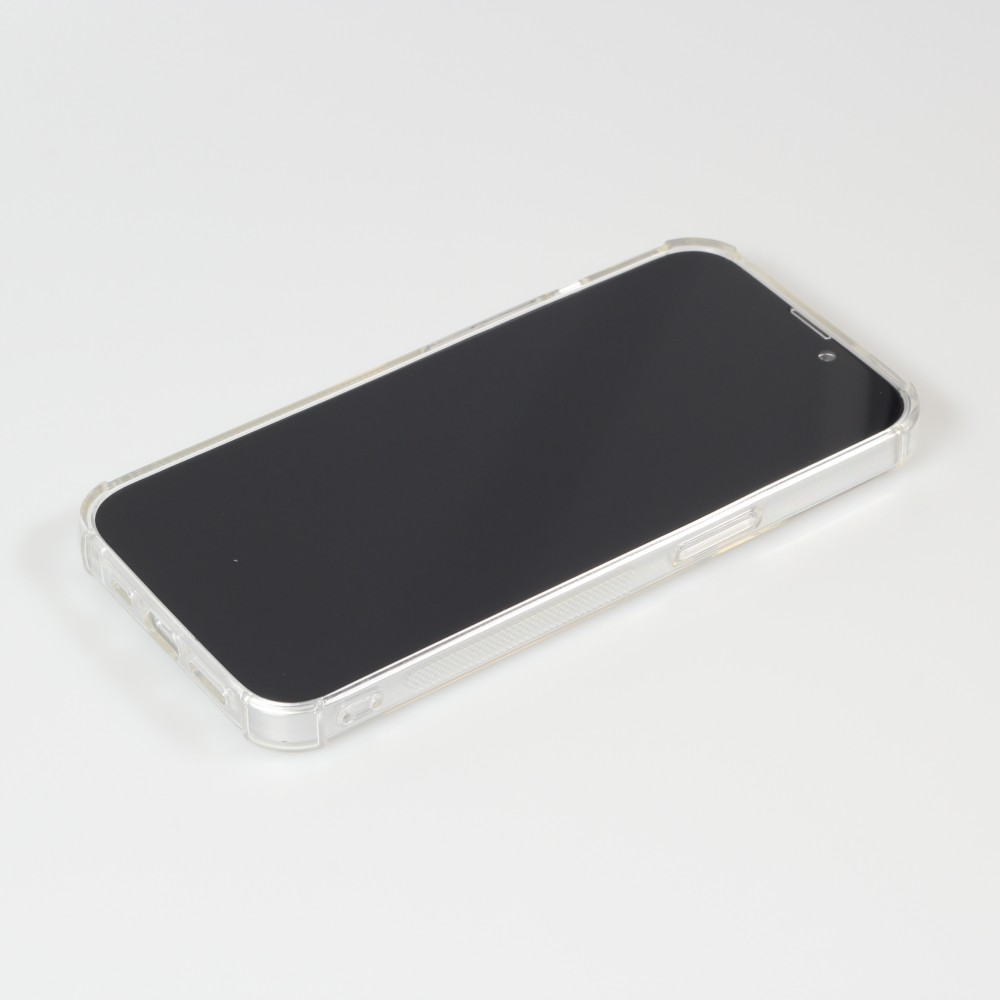 Hülle iPhone 14 - Gummi Bumper Kartenhalter - Transparent