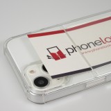 Hülle iPhone 14 - Gummi Bumper Kartenhalter - Transparent