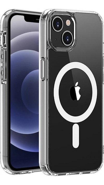 Coque iPhone 15 Plus - Gel transparent compatible MagSafe silicone TPU Super Clear